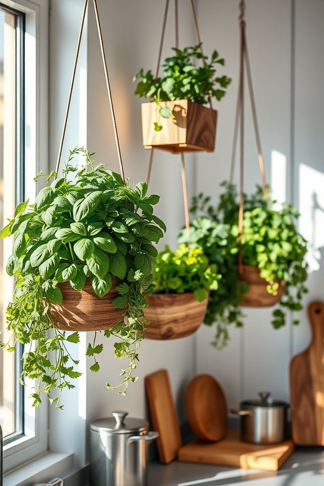 vertical space saving herb garden