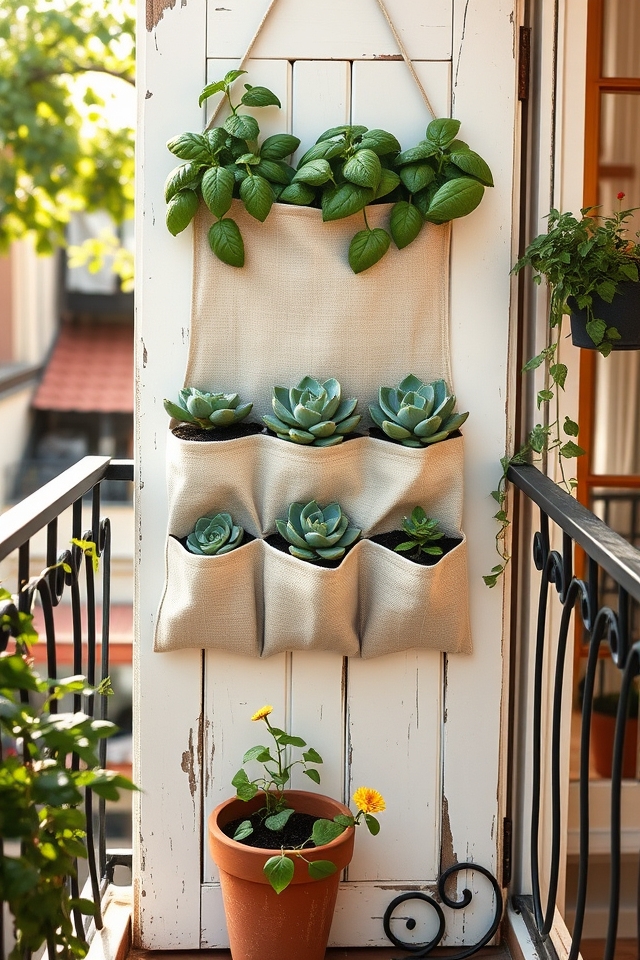 vertical space saving plant pockets