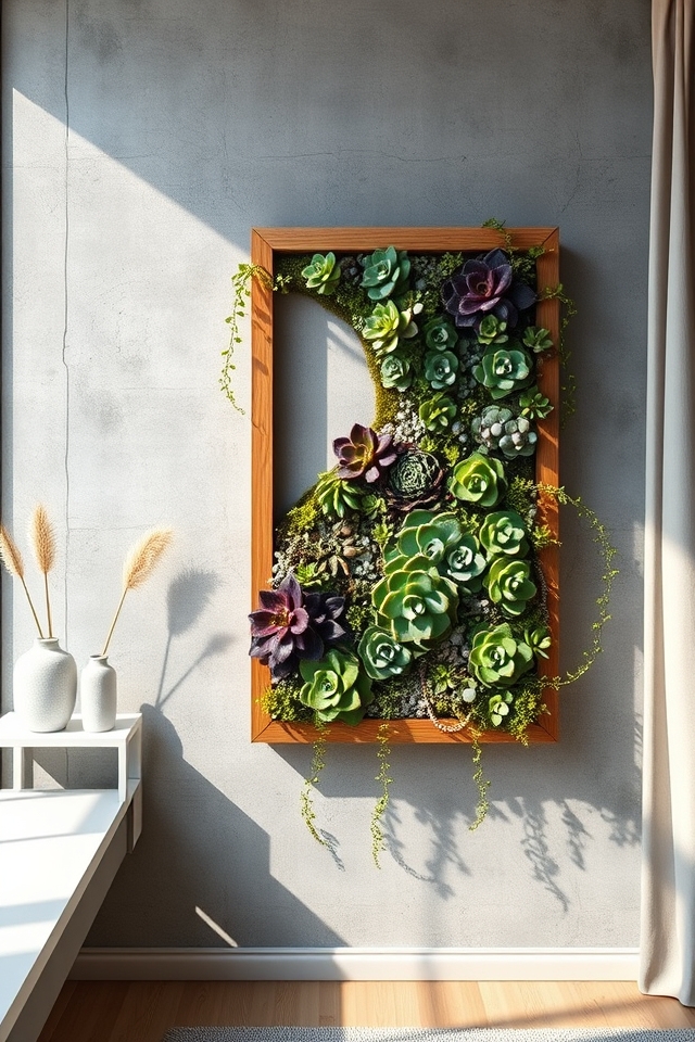 vertical succulent wall frames
