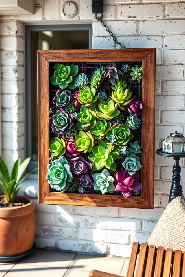 vertical succulent wall gardens