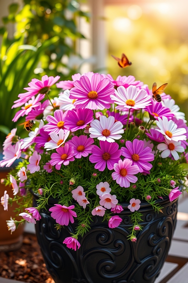 vibrant annual container flowers