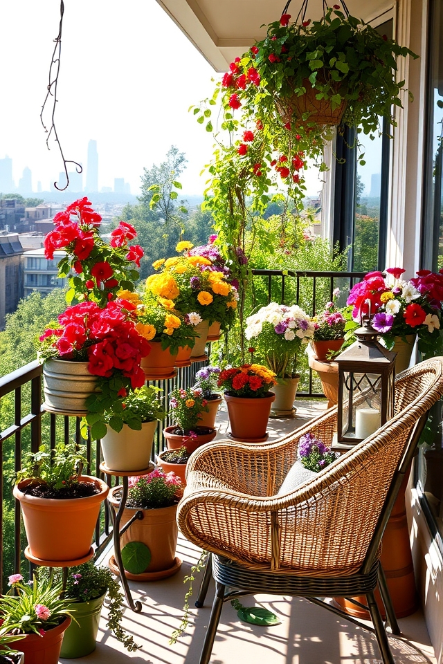 vibrant balcony garden oasis