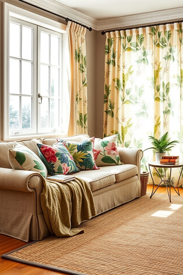 vibrant botanical fabric prints