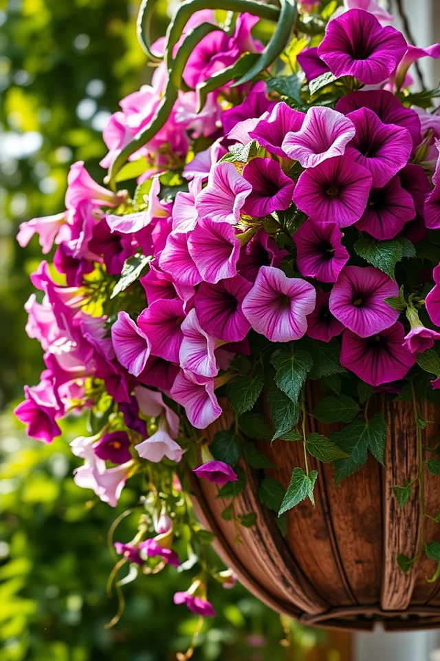 vibrant cascading annual flowers
