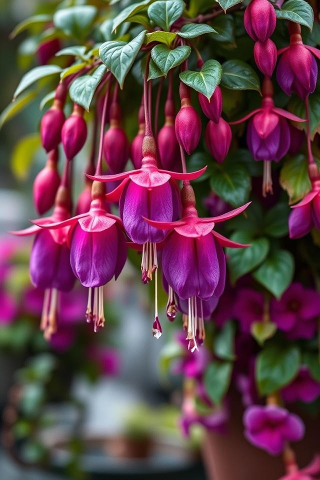 vibrant cascading flowering plants