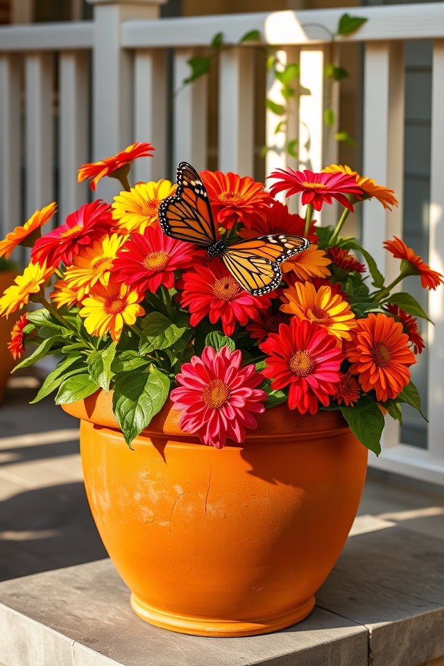vibrant cheerful easy zinnias