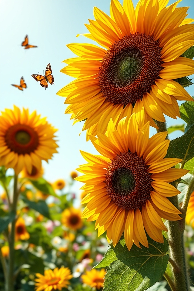 vibrant cheerful garden centerpiece