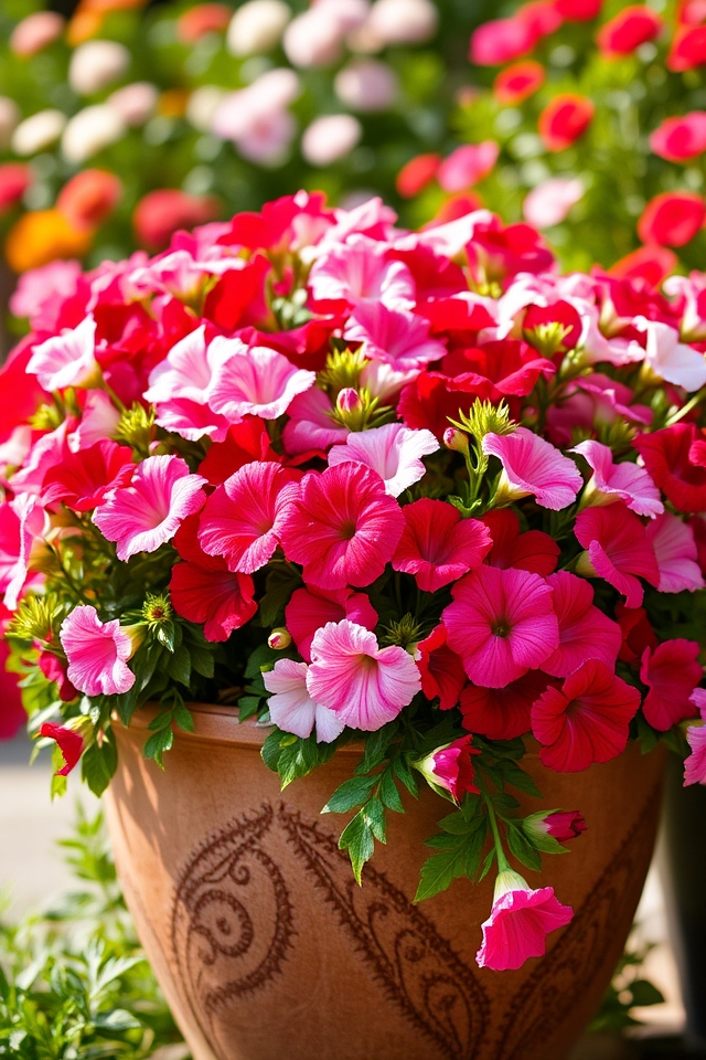 vibrant container gardening flowers