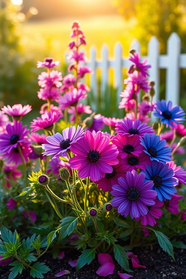 vibrant daiquiri cornflower arrangement