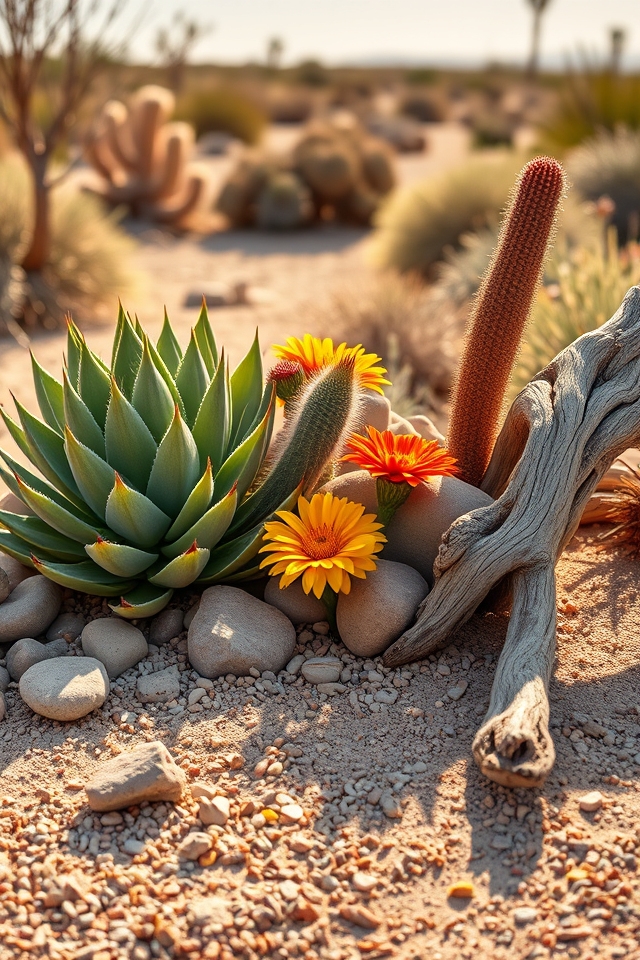 vibrant desert succulent garden