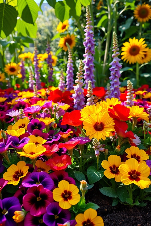 vibrant garden flower displays