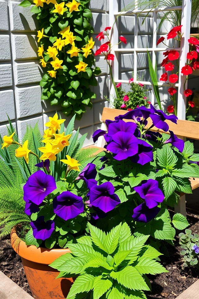 vibrant garden plant arrangements