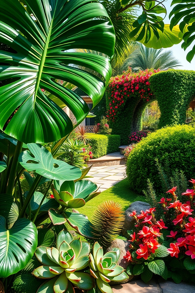 vibrant garden texture variety