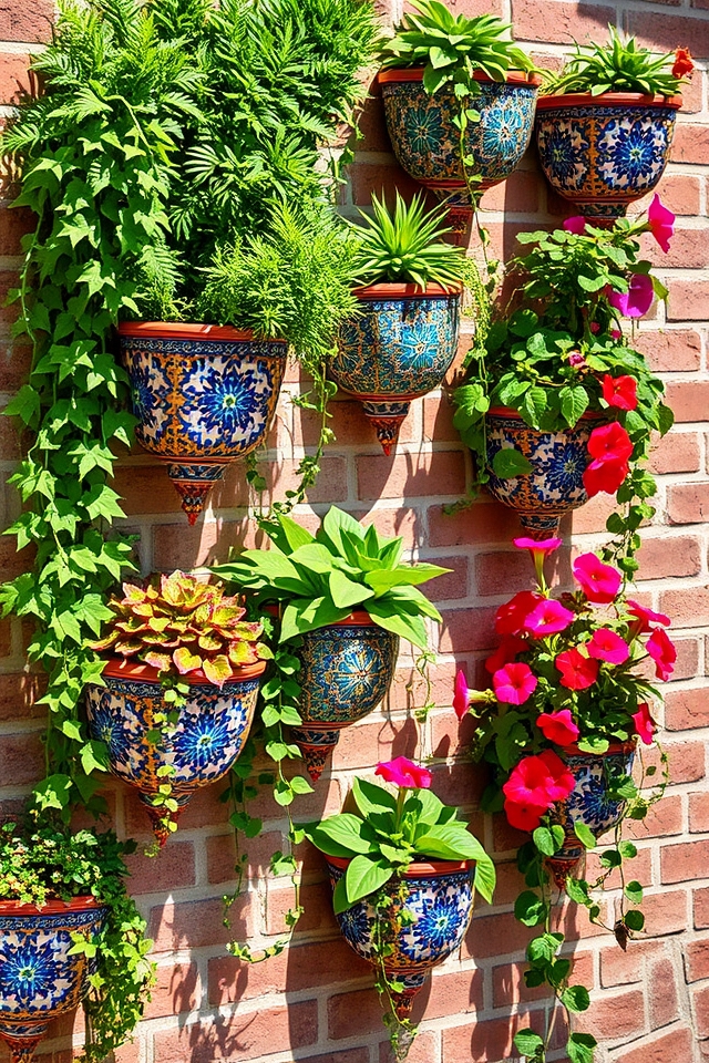 vibrant garden wall planters