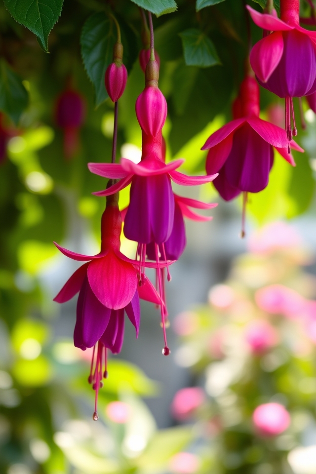 vibrant hanging flowering plant