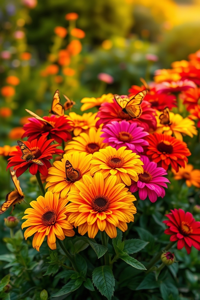 vibrant hardy annual zinnias
