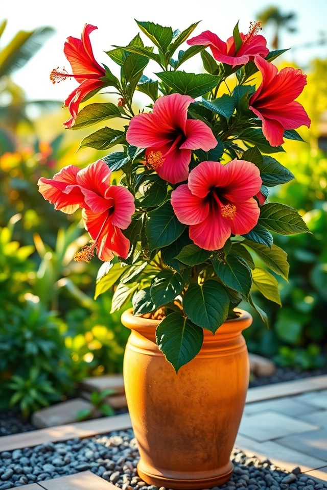 vibrant hibiscus for colorful blooms