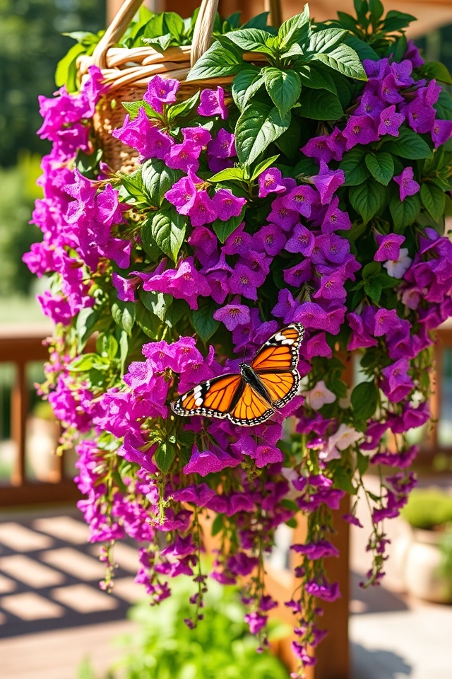 vibrant low maintenance hanging flowers
