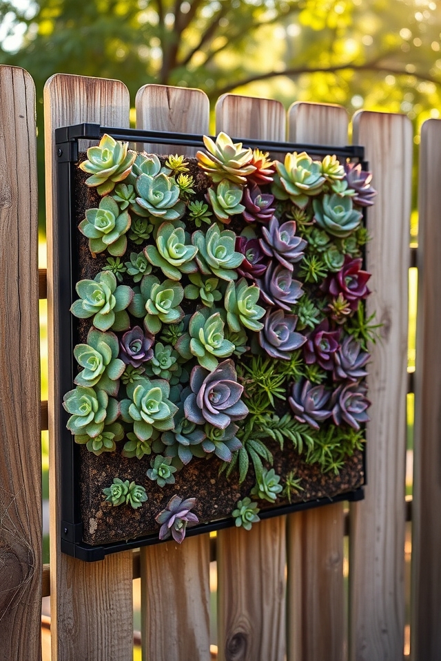 vibrant low maintenance succulent wall