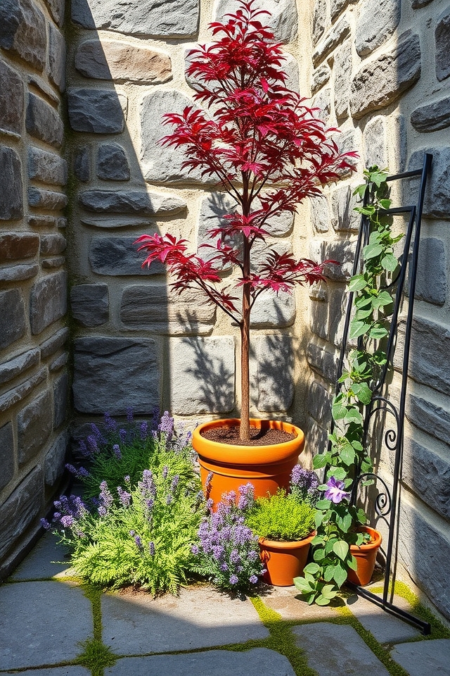vibrant mini gardens maximize space