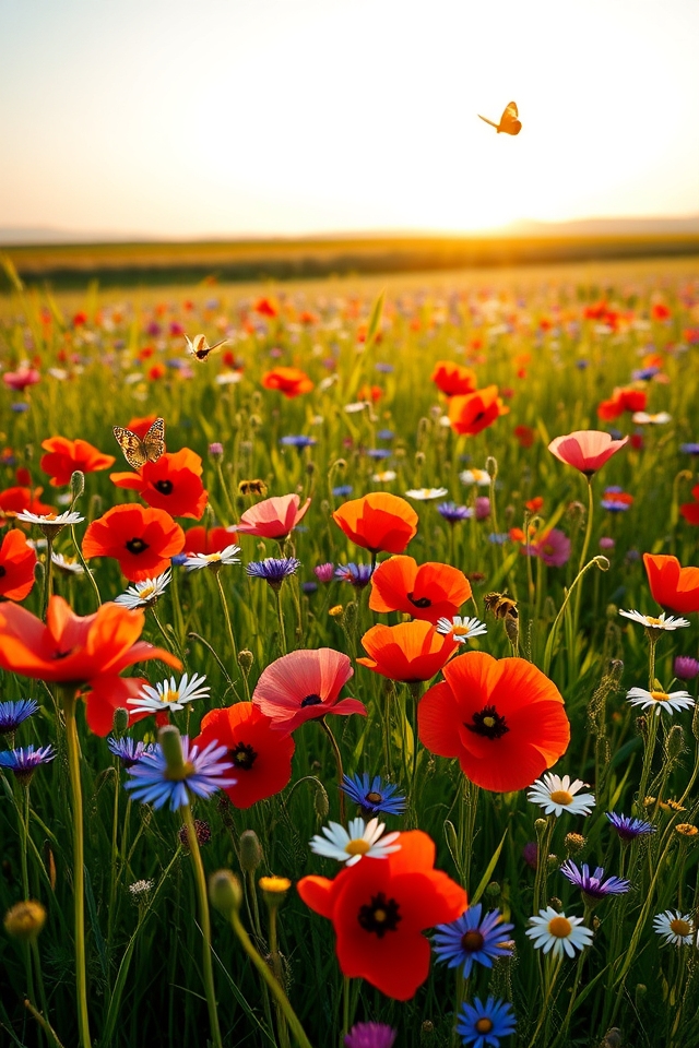 vibrant native bloom meadows