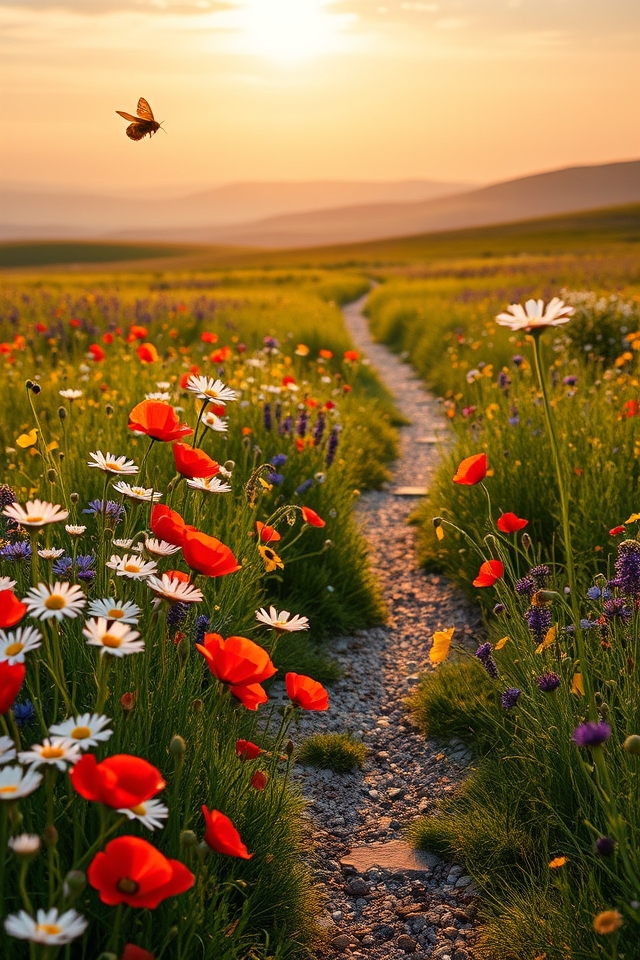 vibrant native wildflower haven