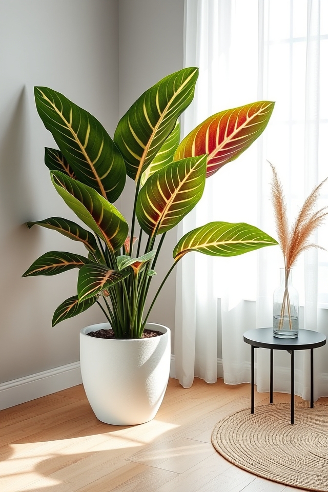 vibrant patterned foliage houseplant