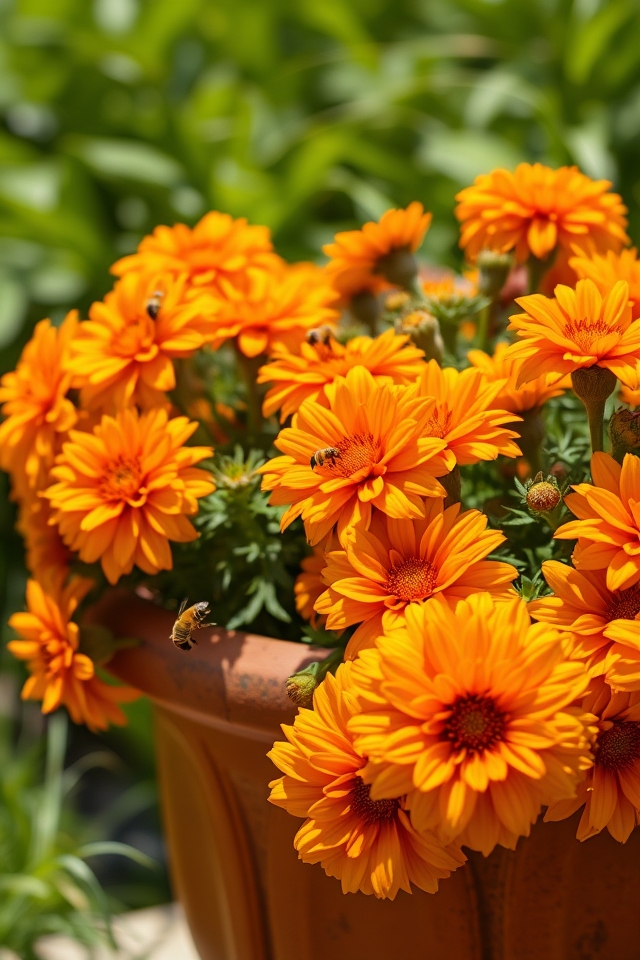 vibrant pest repelling container flowers