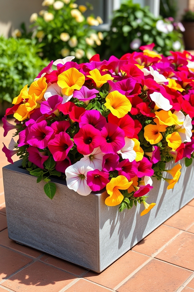 vibrant petunias bloom continuously
