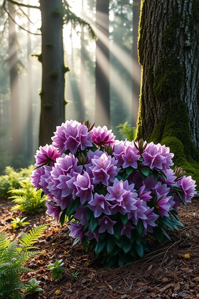 vibrant rhododendrons woodland charm