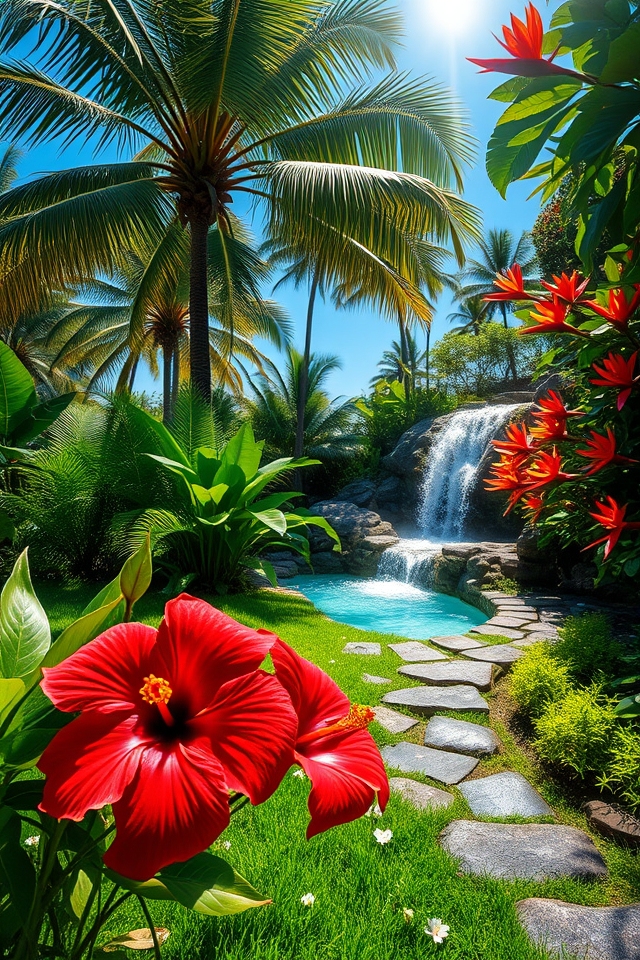 vibrant tropical paradise escape