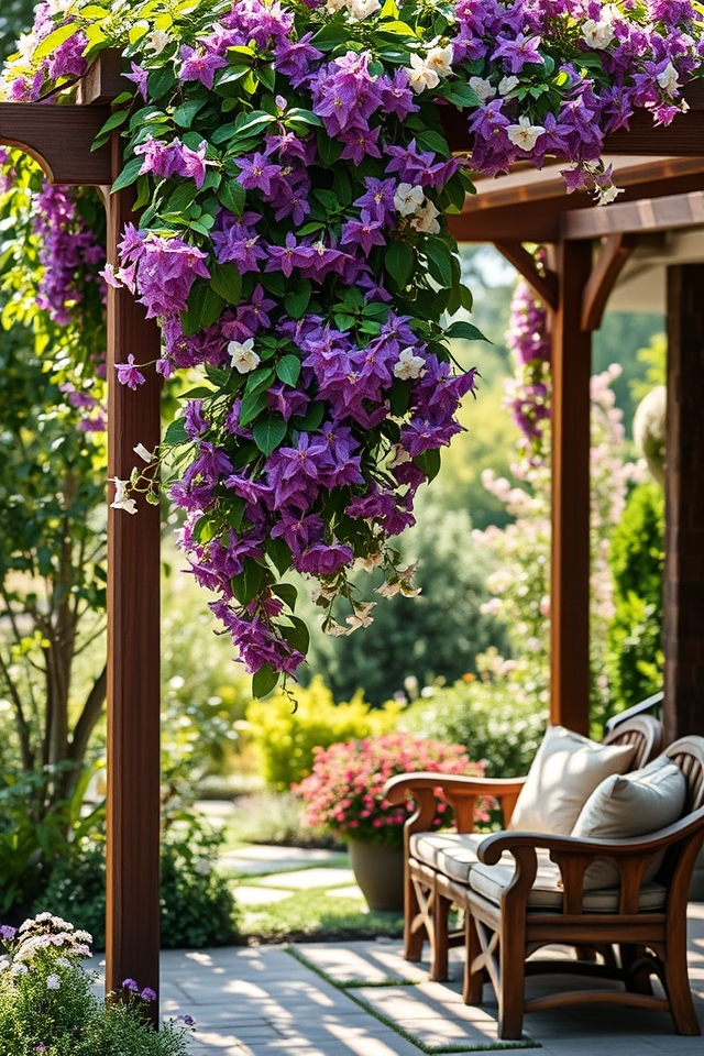 vibrant vertical garden trellises