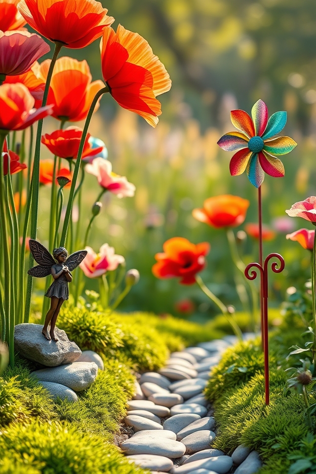 vibrant whimsical poppy corner