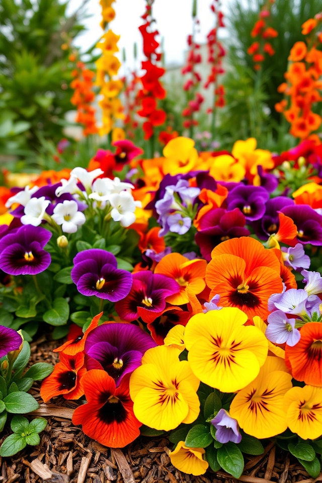vibrant winter garden blooms