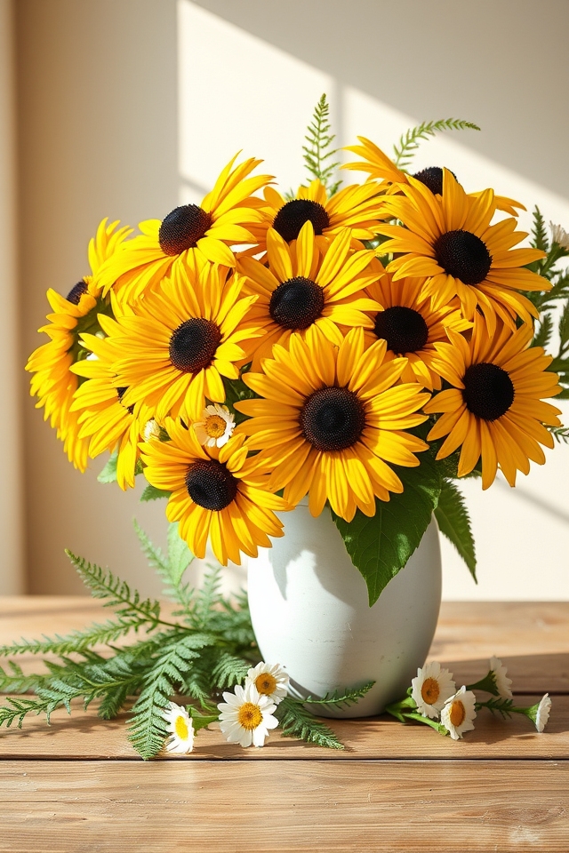 vibrant yellow black eyed susans
