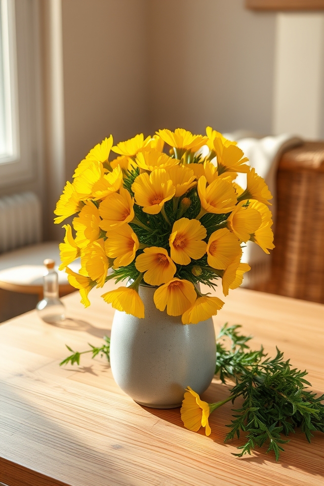 vibrant yellow buttercup cluster
