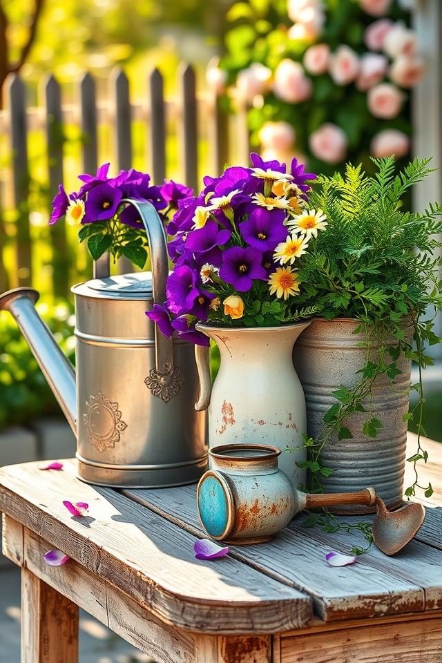 vintage containers rustic charm
