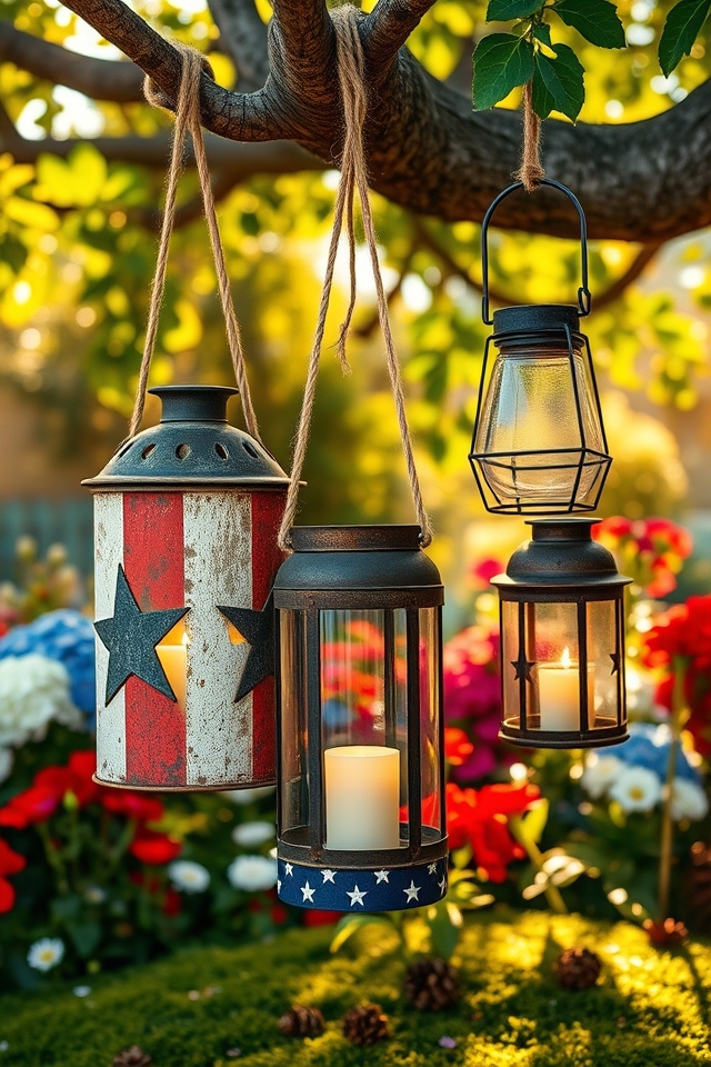 vintage patriotic glow lanterns