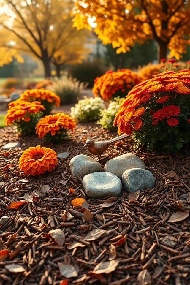 warm brown mulch design