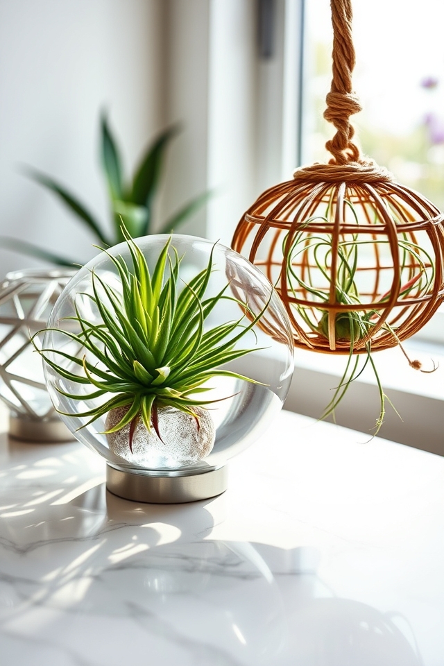 whimsical air plant decor