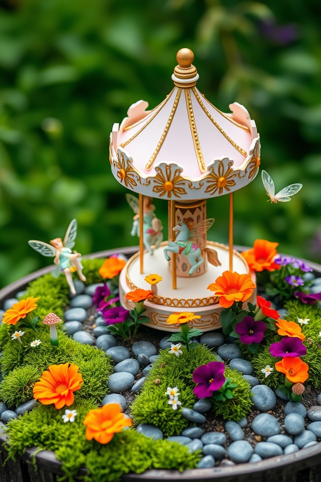 whimsical carousel horses fairies