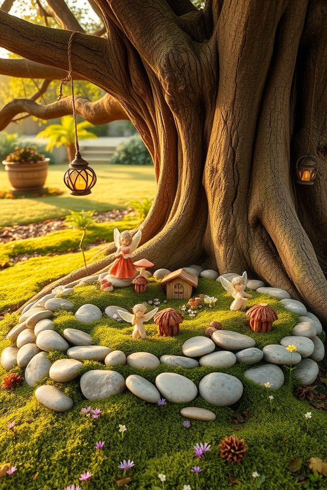 whimsical fairy ring installation
