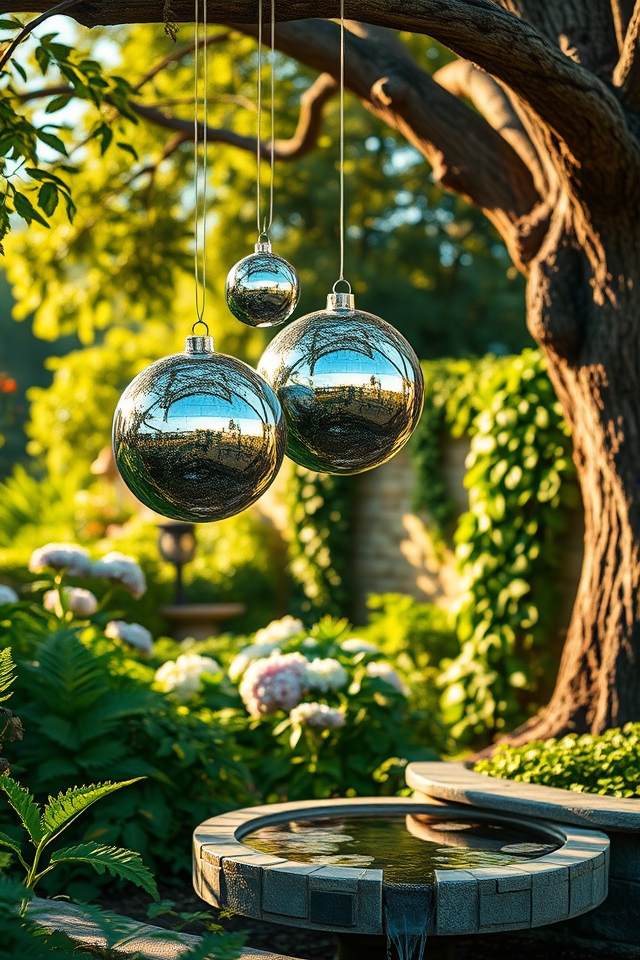 whimsical weather resistant mirror ornaments