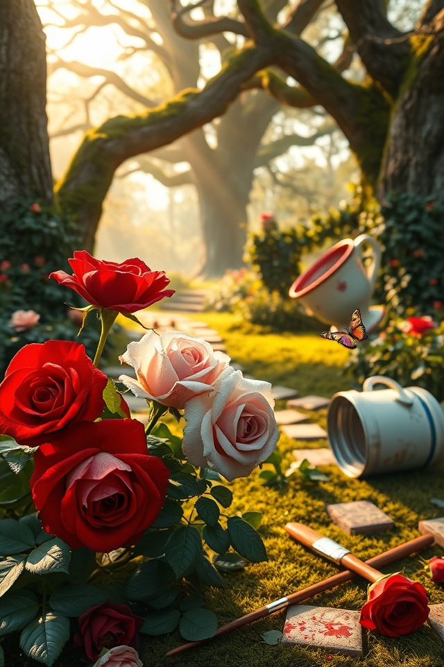 whimsical wonderland rose painting