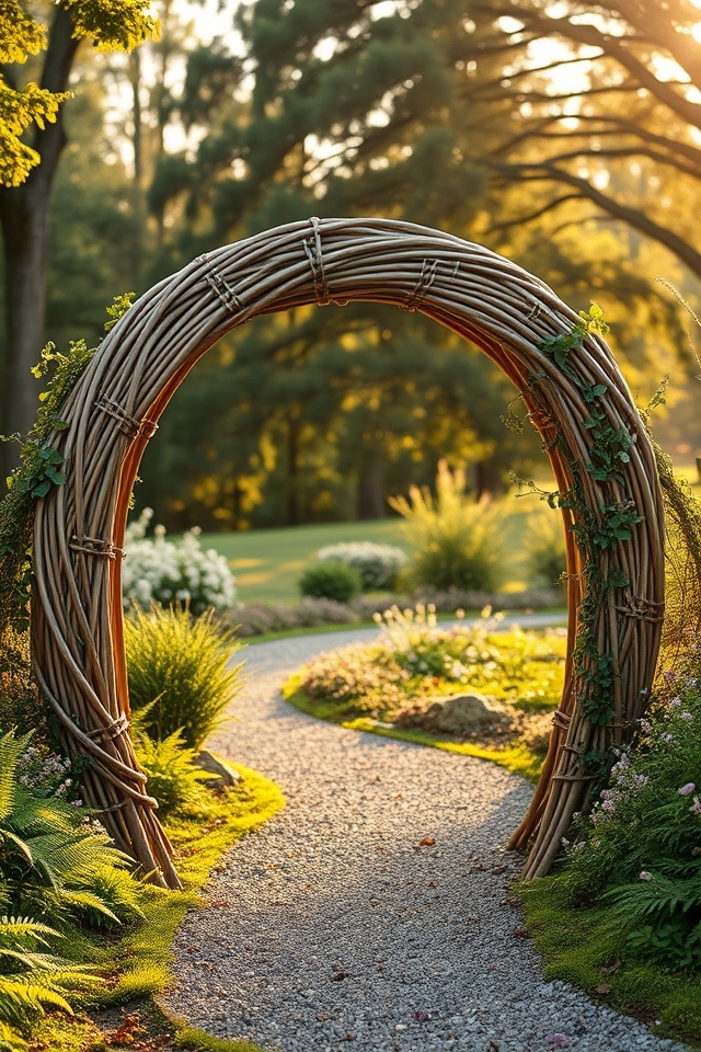 whimsical woven willow arches