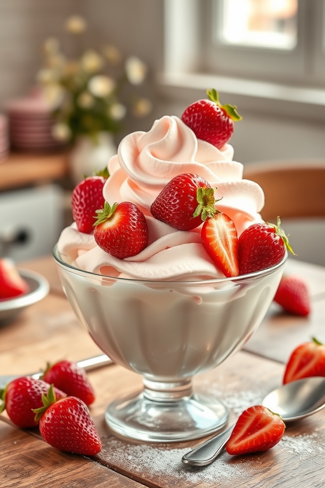 whipped strawberry sundae dream
