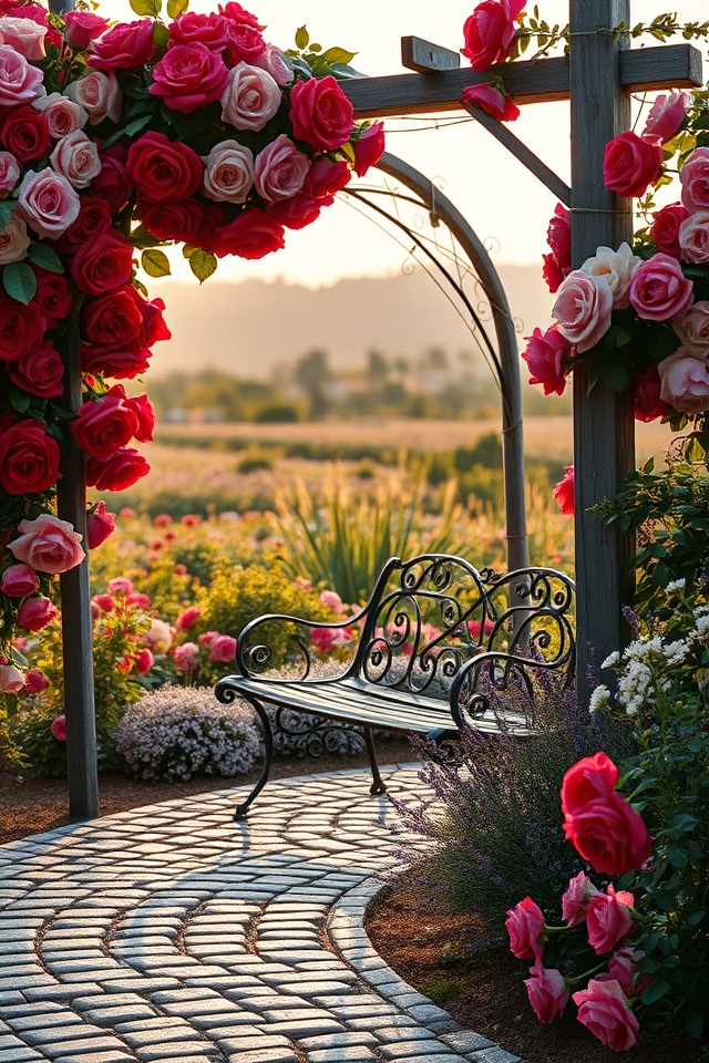 winding rose pathways elegance