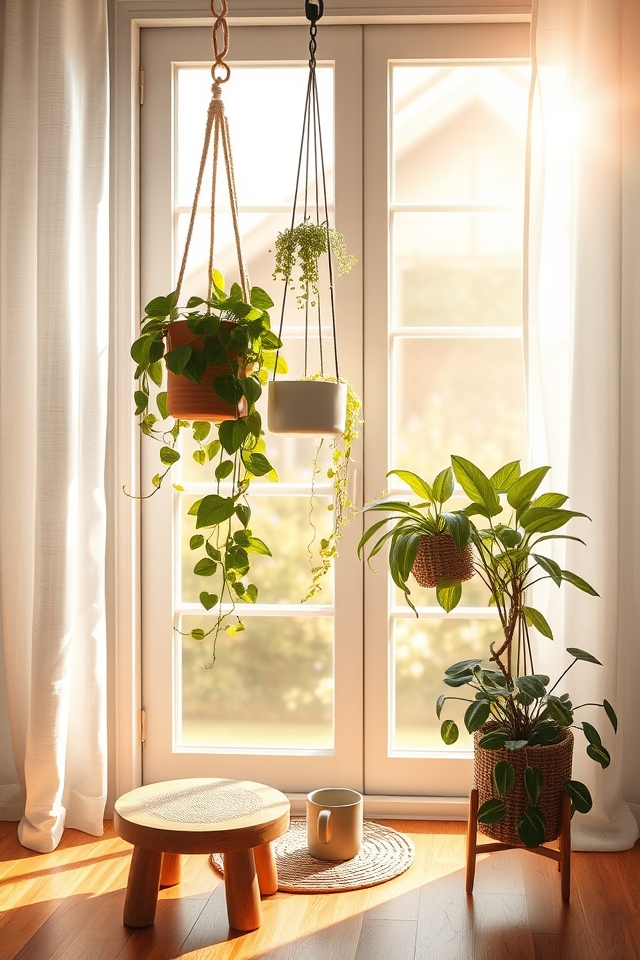 window frame plant suspension