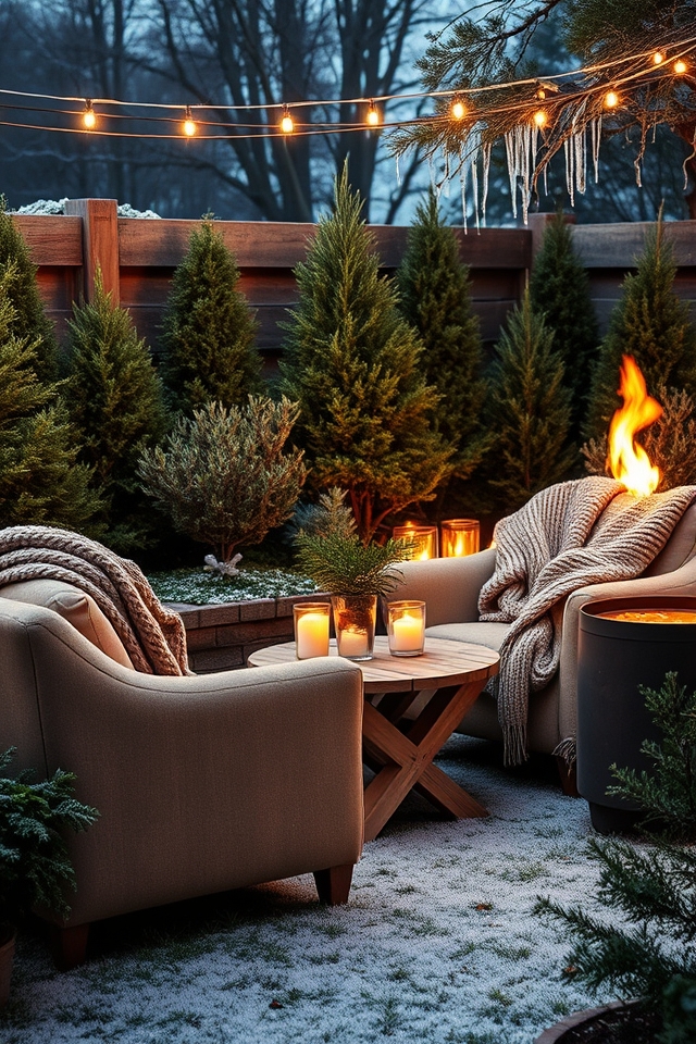winter cozy garden retreat