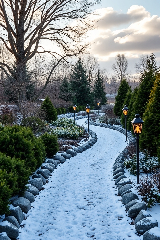 winter garden pathway ideas